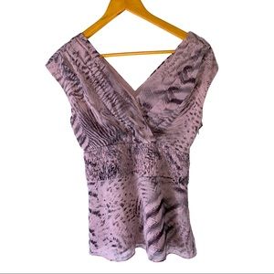 Y2K Banana republic violet chiffon tank